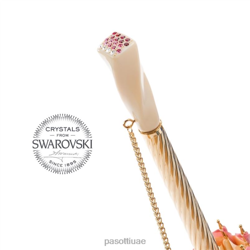 مظلة | 163 sum-3 s7 - مظلة وردية جميلة بأوراق الشجر وقماش مزدوج PASOTTI Z446V517